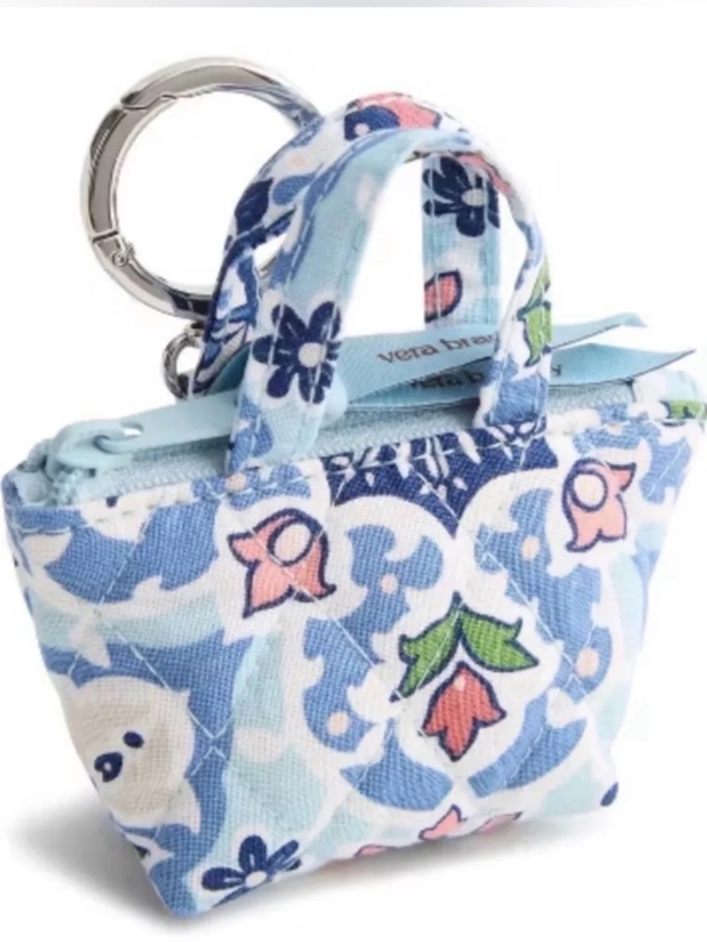 Vera Bradley x Target Light Blue Floral Mini Keychain Tote